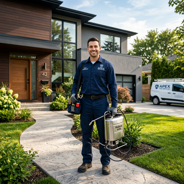 Pest control professional at work