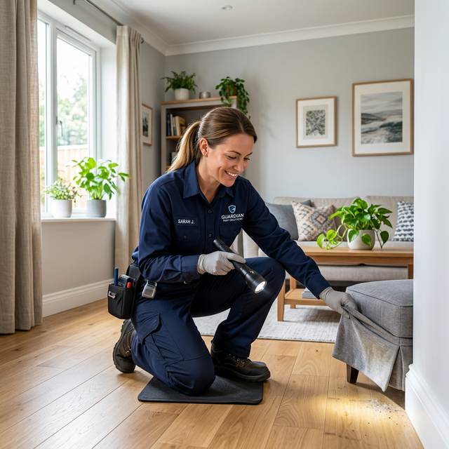 Professional Exterminator at Work